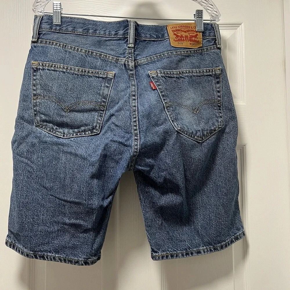 Levi Strauss 505 100% cotton denim‎ 5-pocket 34 medium wash classic Men's Short